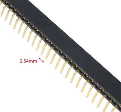 PIN HEADER 140 FEMALE RA 2.54MM
